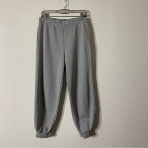 Cuyana Womens gray sculpt Cotton joggers with pockets M